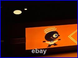 Vintage Orange Crush Crushy Lighted Advertising Sign Reverse Glass Soda Rare
