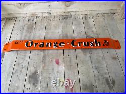 Vintage Orange Crush Gasoline Porcelain Gas Service Station Oil Pump Plate Sign