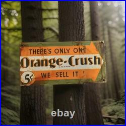 Vintage Orange Crush Porcelain Sign Mr Pibb Frostie Dr Pepper Coca-Cola Gas Oil