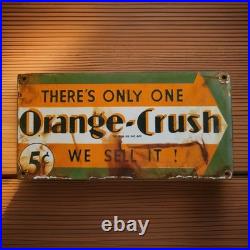 Vintage Orange Crush Porcelain Sign Mr Pibb Frostie Dr Pepper Coca-Cola Gas Oil
