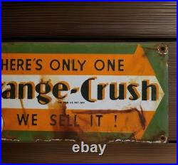 Vintage Orange Crush Porcelain Sign Mr Pibb Frostie Dr Pepper Coca-Cola Gas Oil