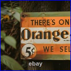 Vintage Orange Crush Porcelain Sign Mr Pibb Frostie Dr Pepper Coca-Cola Gas Oil