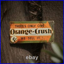 Vintage Orange Crush Porcelain Sign Mr Pibb Frostie Dr Pepper Coca-Cola Gas Oil
