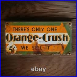 Vintage Orange Crush Porcelain Sign Mr Pibb Frostie Dr Pepper Coca-Cola Gas Oil