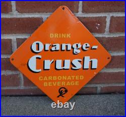 Vintage Orange Crush Porcelain Soda Pop Beverage Store Drink Cola Sign Rare Ad
