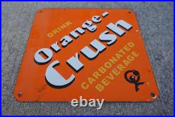 Vintage Orange Crush Porcelain Soda Pop Beverage Store Drink Cola Sign Rare Ad