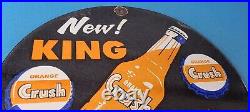 Vintage Orange Crush Sign Soda Drink King Size Porcelain Gas Oil Pump Sign