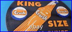 Vintage Orange Crush Sign Soda Drink King Size Porcelain Gas Oil Pump Sign