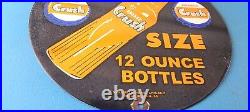 Vintage Orange Crush Sign Soda Drink King Size Porcelain Gas Oil Pump Sign