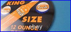 Vintage Orange Crush Sign Soda Drink King Size Porcelain Gas Oil Pump Sign