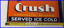 Vintage Orange Crush Soda Flange Sign Double Sided Ask For A Crush Crushy