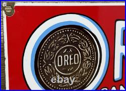 Vintage Oreo Cookies Porcelain Sign Gas Station Grocery Store Sandwich Nabisco