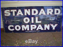 Vintage Original 1940's Standard Oil Company Porcelain Sign