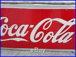 Vintage Original 1940s Coca Cola COKE Soda Pop Advertising Self Framed SIGN
