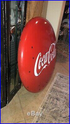 Vintage Original 1950s 36 Porcelain Coca Cola Porcelain Button Round Sign