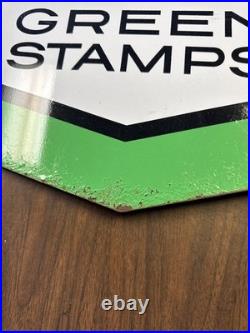 Vintage Original 1950s We Give S&H Green Stamps Metal Sign 23.5x19 Vintage Original 1950s We Give S&H Green Stamps Metal Sign 23.5x19