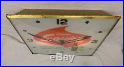 Vintage Original 1965 Squirt Soda Pop 15 Lighted Pam Metal Clock Sign