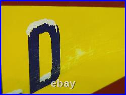 Vintage Original Advertising Cold Drinks Here Metal Sign 60's Era