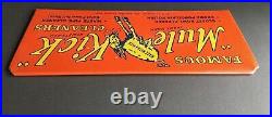 Vintage Original Advertising Metal Sign Famous Mule Kick Cleaners