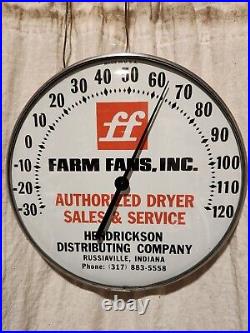 Vintage Original Antique Gas Oil General Store Farm Sign Thermometer Excellent