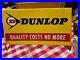 Vintage-Original-Antique-Gas-Oil-General-Store-Sign-Dunlop-Tires-Excellent-01-lu