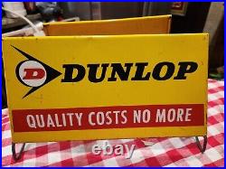 Vintage Original Antique Gas Oil General Store Sign Dunlop Tires Excellent