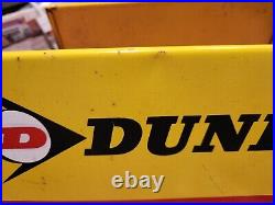 Vintage Original Antique Gas Oil General Store Sign Dunlop Tires Excellent