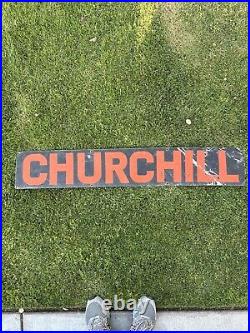 Vintage Original Churchill Pump Jack Sign