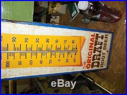Vintage Original Dad's Dads Root Beer Tin Soda Advertising Thermometer Sign