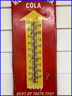 Vintage Original Drink Royal Crown Cola Thermometer Sign Used