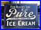 Vintage-Original-EAT-PURE-ICE-CREAM-Painted-Metal-Double-Sided-Adverising-Sign-01-xeu