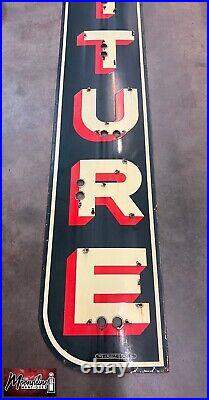 Vintage Original FURNITURE STORE Neon Porcelain Sign 16 ft