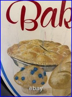 Vintage Original Hand Painted FRESH BAKED Wooden Bakery Advertising Trade Sign Vintage Original Hand Painted FRESH BAKED Wooden Bakery Advertising Trade Sign