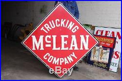 Vintage Original McLean Trucking Company Advertising Sign Painted Nice