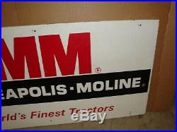 Vintage Original Minneapolis Moline Wood Sign Worlds Finest Tractors 32 X 16
