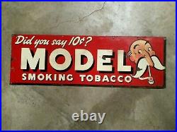 Vintage Original Model Smoking Tobacco Sign