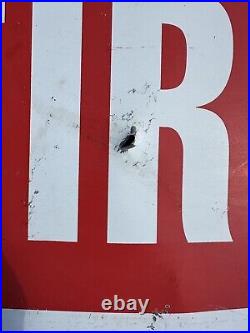 Vintage Original Painted Red/White Tire Bargains Sign