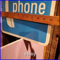 Vintage Original Payphone Telephone Phone Advertising Flange Sign Vintage Original Payphone Telephone Phone Advertising Flange Sign