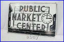 Vintage Original Pike Place Public Market Center Seattle Advertising Sign Vintage Original Pike Place Public Market Center Seattle Advertising Sign