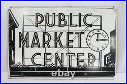 Vintage Original Pike Place Public Market Center Seattle Advertising Sign Vintage Original Pike Place Public Market Center Seattle Advertising Sign