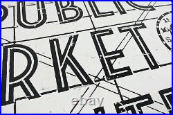 Vintage Original Pike Place Public Market Center Seattle Advertising Sign Vintage Original Pike Place Public Market Center Seattle Advertising Sign