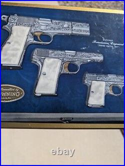 Vintage Original RARE Browning Automotic Pistol Sign Countertop Easel Display