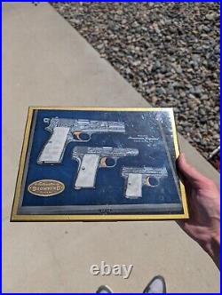 Vintage Original RARE Browning Automotic Pistol Sign Countertop Easel Display