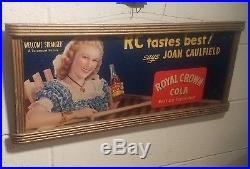 Vintage Original Royal Crown Cardboard Advertising Sign Country Store