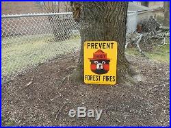 Vintage Original U. S. Forest Service SMOKEY BEAR Fire Prevention Sign. PA. Issue