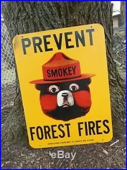 Vintage Original U. S. Forest Service SMOKEY BEAR Fire Prevention Sign. PA. Issue