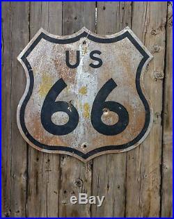 Vintage Original US 66 Route 66 Highway Road Sign Guaranteed Authentic 24 x 24