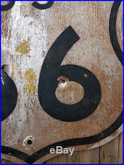Vintage Original US 66 Route 66 Highway Road Sign Guaranteed Authentic 24 x 24