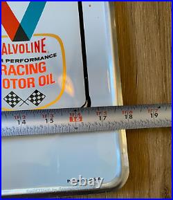 Vintage Original VALVOLINE Motor Oil Center Embossed Metal Sign, 24 X 18