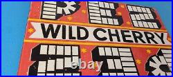 Vintage PEZ Wild Cherry Sign Porcelain Candy Dispenser Man Cave Pump Sign